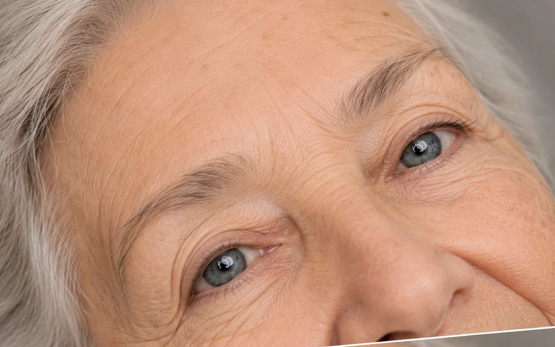 Augenbrauen und Augenpartie vor dem Permanent Make-up, Berlin Charlottenburg