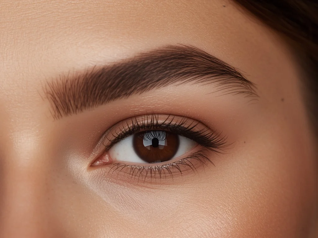 Ombre Brows Puder-Effekt im Detail, weicher Farbverlauf, Berlin Charlottenburg