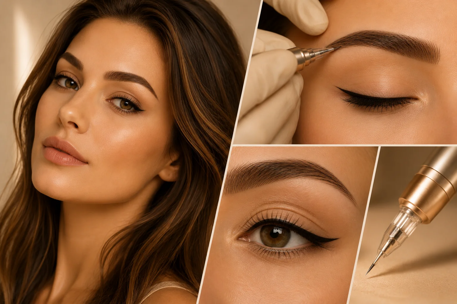 Permanent Make-up Augenbrauen und Eyeliner, Ergebnis in Berlin Charlottenburg