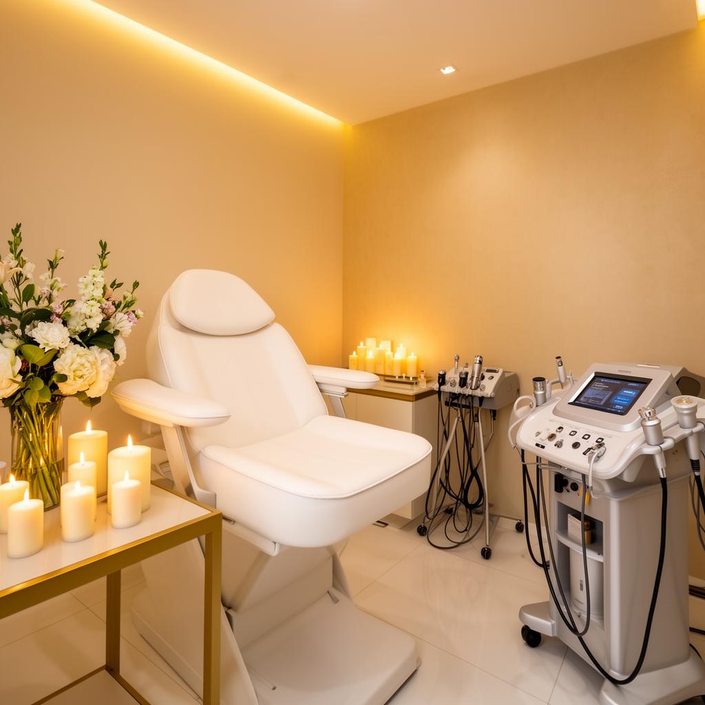 Behandlungsraum Pretty WoMen Berlin Charlottenburg, gepflegtes Studio-Ambiente fuer Permanent Make-up Nachsorge